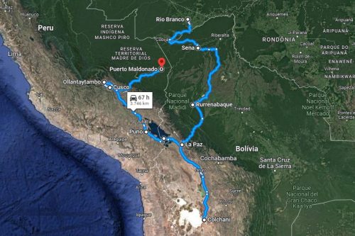 MAPPA MOTO RIDE BOLIVIA PERU