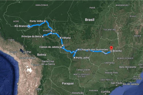 Mappa Pantanal Brasilia